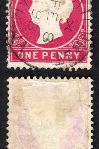 Gambia SG23/b 1d Wmk CA S/Ways Very Fine used Dated 8th Feb 1898