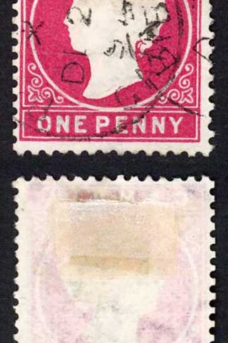 Gambia SG23/b 1d Wmk CA S/Ways Very Fine used Dated 20th Dec 1897