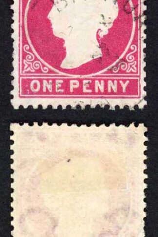 Gambia SG23/b 1d Wmk CA S/Ways Very Fine used Dated 27th Jan 1898