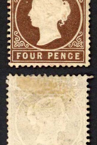 Gambia SG30/1 4d Stated to be 1st Delivery Wmk CA S/ways Large Dot on Bun No Gum