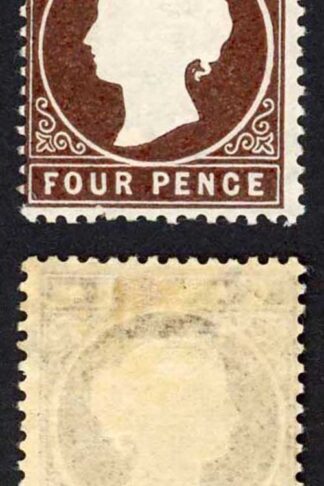 Gambia SG30/1 4d Stated to be 3rd Delivery 7500 printed Wmk CA S/Ways