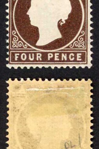 Gambia SG30/1 4d Stated to be 3rd Delivery 7500 printed Wmk CA S/Ways