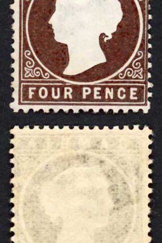 Gambia SG30/1 4d Stated to be 3rd Delivery 7500 printed Wmk CA S/Ways