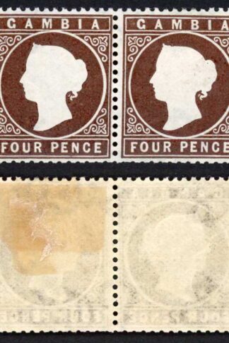 Gambia SG30/1 4d Stated to be 5th Delivery 44850 printed Wmk CA S/Ways