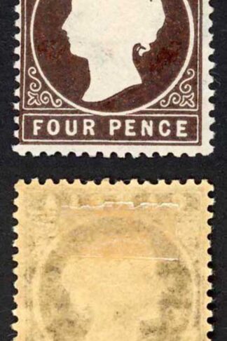 Gambia SG30/1 4d Dark Grey-brown Wmk CA S/Ways