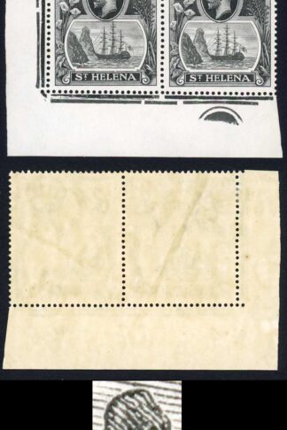St Helena SG97hc 1/2d Grey-black and Black Variety Cleft Rock M/M Cat 318 pounds