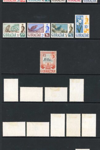 Gibraltar SG160/73 1960 Set of 14 M/M Cat 80 pounds