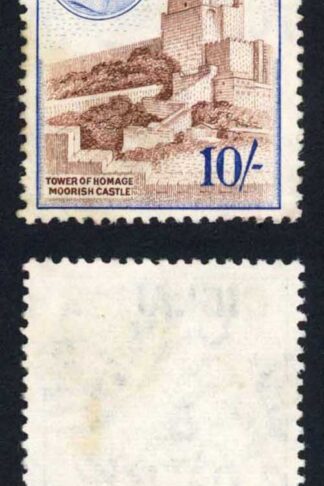 Gibraltar SG157 10/- fine used Cat 45 pounds