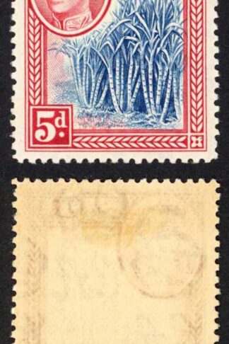 Fiji SG258 KGVI 5d Blue and Scarlet M/M Cat 42 Pounds