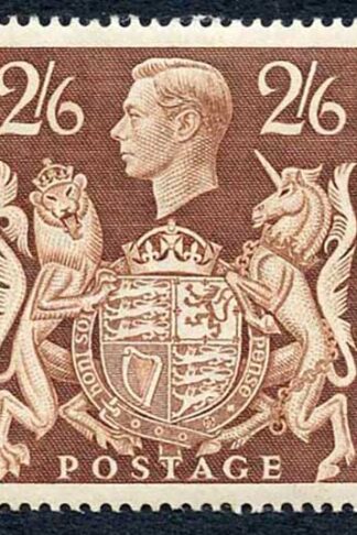 SG476 2/6 Brown 1939 Square High Value U/M (small brown mark on reverse)
