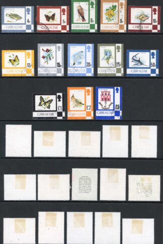 Gibraltar SG374/89a Set of 18 Fine used Cat 32 Pounds
