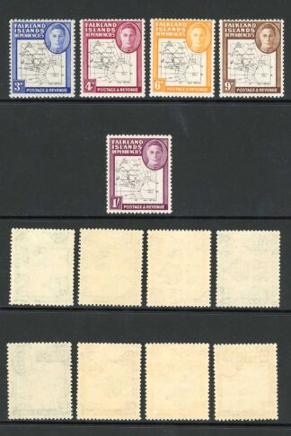 Falkland Is Dep SGG9/G16 Thin Maps Set M/M Cat 100 Pounds