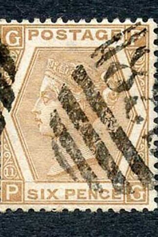 SG122a 6d Chestnut plate 11 Cat 65 pounds
