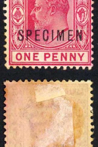 Bahamas SG62s 1d wmk crown CA M/M (toning) Opt SPECIMEN
