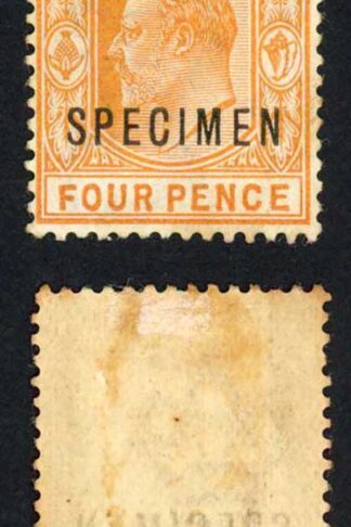 Bahamas SG64s 4d Orange Opt SPECIMEN M/M (a bit grubby on reverse)