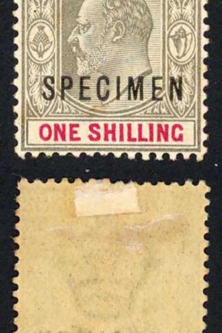 Bahamas SG67s 1/- Opt SPECIMEN M/M (a bit grubby on reverse)