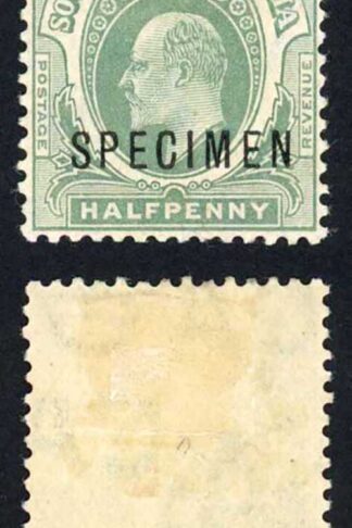 Southern Nigeria SG33s 1/2d Grey-green Opt SPECIMEN M/M