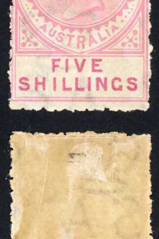 South Australia SG196s 5/- Pink Perf 10 Opt SPECIMEN M/M