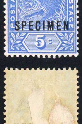 Negri Sembilan SG4s 5c Blue (some paper Adhesion on reverse) Opt SPECIMEN M/M