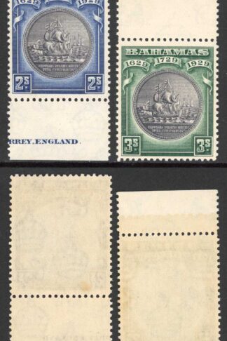 Bahamas SG129/30 Tercentenary top 2 values U/M Cat 66++ Pounds