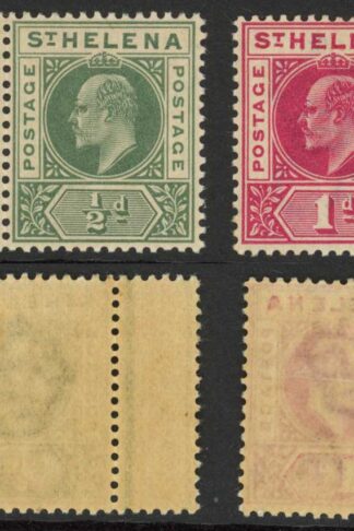 St Helena SG53/4 KEVII Set of 2 Wmk CA M/M Cat 15 pounds