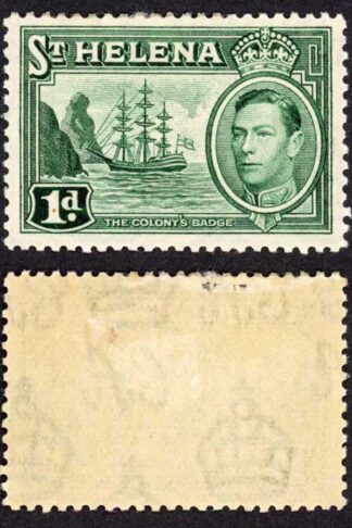 St Helena SG132 KGVI 1d Green M/M Cat 14 pounds
