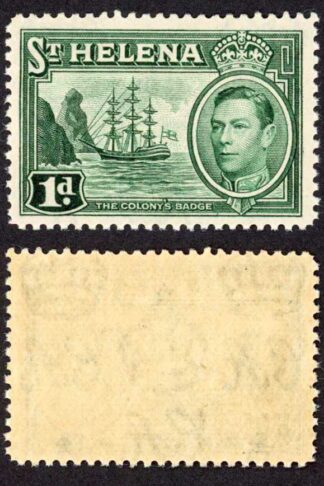 St Helena SG132 KGVI 1d Green M/M Cat 14 pounds
