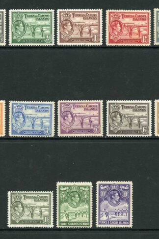 Turks and Caicos Is SG194/205 M/M (no 2/- and top values toned)