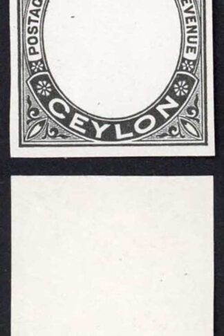 Ceylon 1927 5R Die Proof (Frame only) on Surfaced Paper