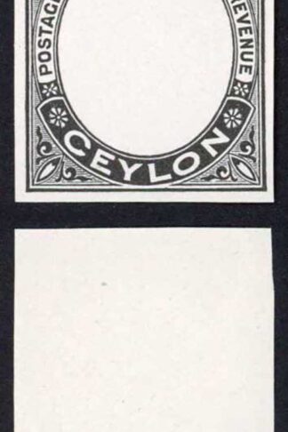 Ceylon 1927 5R Die Proof (Frame only) on Surfaced Paper