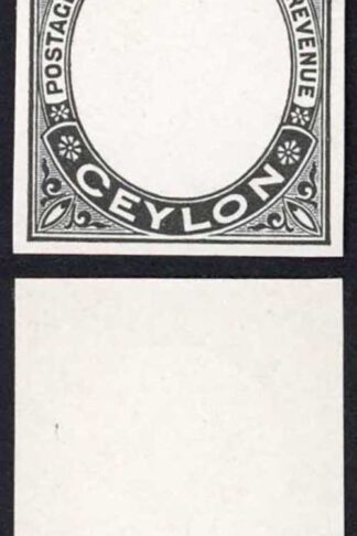 Ceylon 1927 5R Die Proof (Frame only) on Surfaced Paper