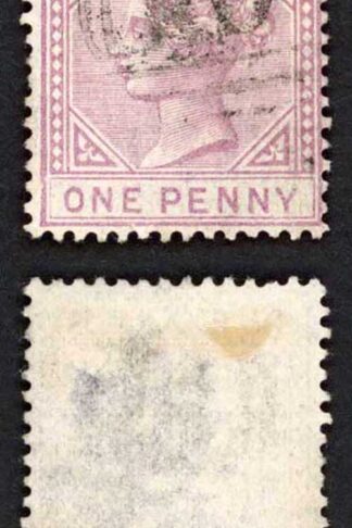 St Kitts Nevis SG26 1d lilac-mauve wmk Crown CA (light thin) Cat 48 pounds