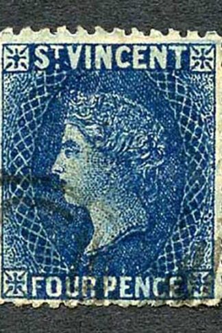 St Vincent SG6 Four Pence Blue FORGERY