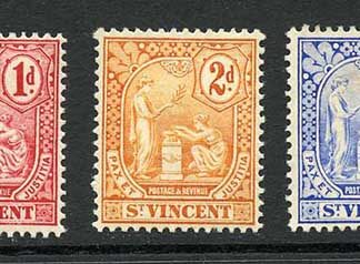 St Vincent SG94/98 1907 Set of 5 M/M Cat 55 pounds