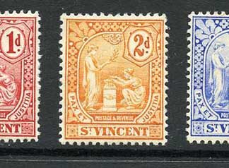 St Vincent SG94/98 1907 Set of 5 M/M Cat 55 pounds