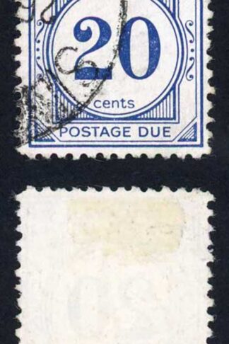 Malayan Postal Union SGD21ab 20c blue chalk-surface paper CDS used Cat 50 pounds
