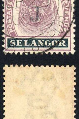 Selangor SG59 50c dull purple and greenish black fine used Cat 42 pounds