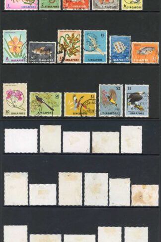 Singapore SG63/77 1962 set of 16 used Cat 21 pounds