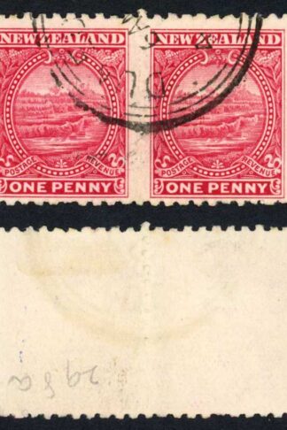 New Zealand SG274 1d Crimson Looks like imperf between (blind perfs)