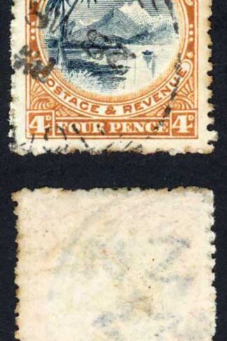 New Zealand SG322x 4d wmk Reversed Perf 14 Cat 100 pounds