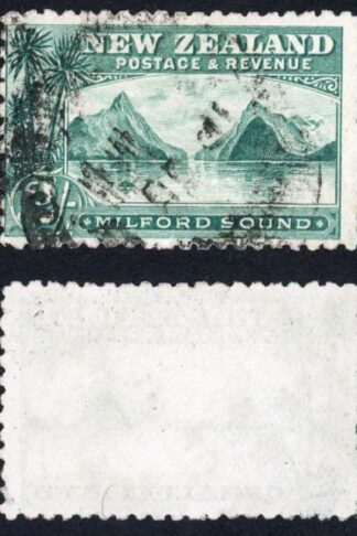 New Zealand SG269 2/- Blue-green No Wmk Perf 11 Cat 55 pounds