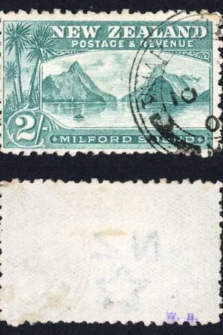 New Zealand SG316a 2/- Blue-green Cat 45 pounds