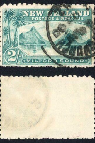 New Zealand SG269 2/- Blue-green No Wmk Perf 11 Cat 55 pounds