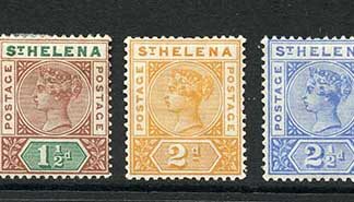St Helena SG45/52 1890 Set of 7 M/M Cat 80 pounds