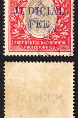 KUT BF35 KEVII 5R opt Judicial Fee (serifs) wmk Crown CC very fine cancel