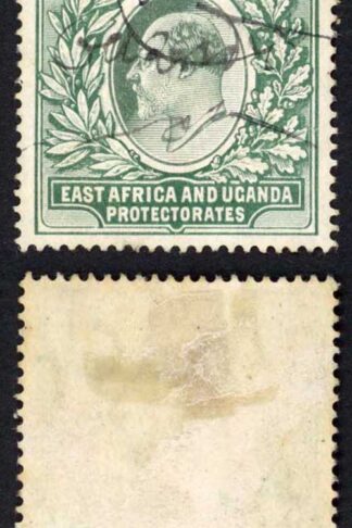 KUT SG9a 1R Green (Chalky paper) wmk Crown CC Fiscal used
