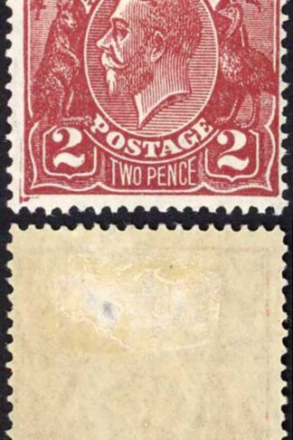 Australia SG89 2d red-brown wmk 7 perf 14 M/M Cat 40 Pounds