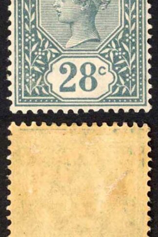 Ceylon SG199 28c Slate wmk Crown CA M/M Cat 26 Pounds