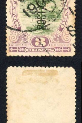 North Borneo SGD3a 3c Bronze-green and dull purple (a few brown marks)