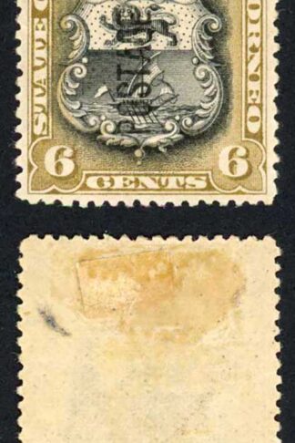 North Borneo SGD6a 6c Perf 14 Post Due M/M Cat 25 Pounds